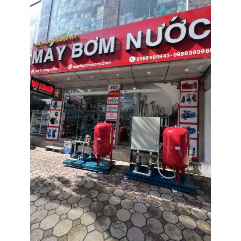 Cụm 2 máy bơm ly tâm tăng áp biến tần 